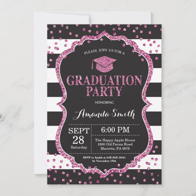 Fête de la graduation Invitation à la Parties scin (Devant)