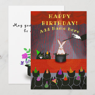 Fête de la magie de chat chaque année Carte Plat