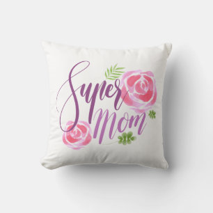 Fête de la mère de Super Maman   Coussin décoratif