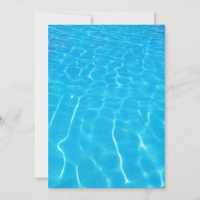 Fête de la piscine tropicale | Invitation d'été (Dos)