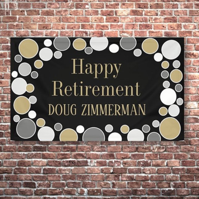Fête de la retraite ! Bannière de retraite personn (Créateur téléchargé)