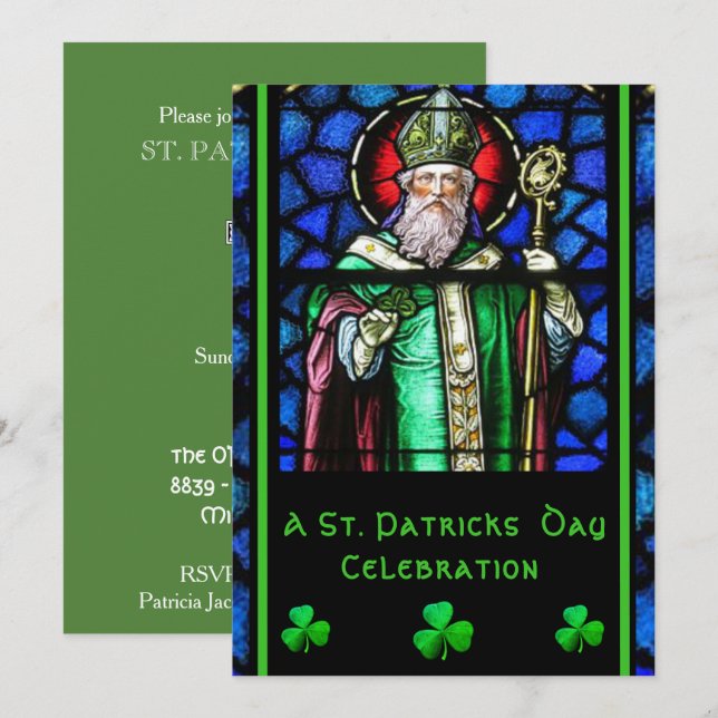 Fête de la Saint-Patricks Invitation (Devant / Derrière)