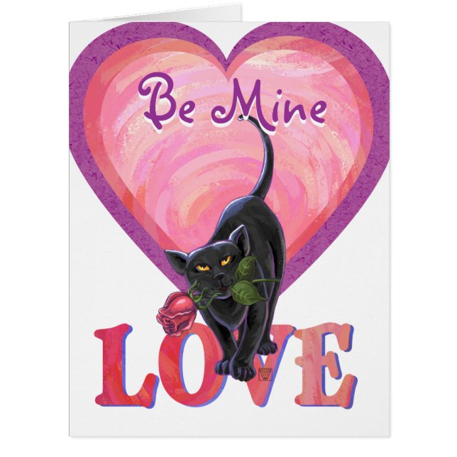 Fête de la Saint-Valentin au chat noir (Devant)