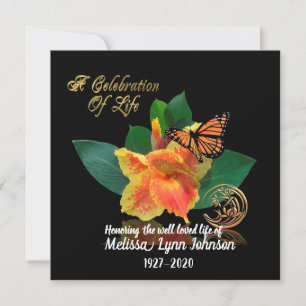 Fête de la vie Invitation Monarque papillon 