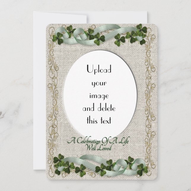 Fête de la vie Invitation Thème irlandais (Devant)