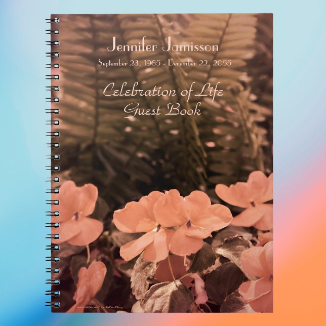 Fête de la vie Livre d'invité, Fleurs Pastel (Créateur téléchargé)