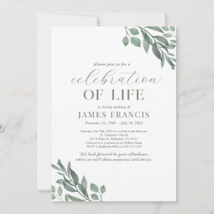 Fête De La Vie Simple Invitation Moderne
