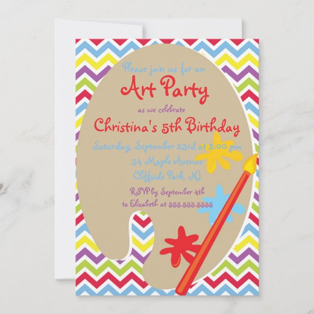 Fête de l'art de la peinture fine Invitations d'an (Devant)
