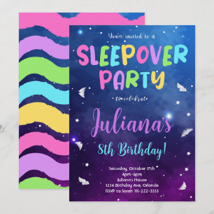 Fête de l'aube colorée Invitation d'anniversaire