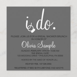 Fête de l'mariée I do Invitation