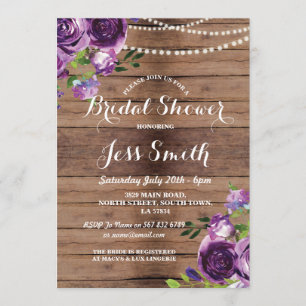 Fête de l'mariée Invitation de Chalk aux fleurs v