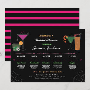 Fête de l'mariée Itinéraire Cocktail Invitation Ha