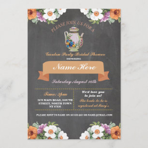 Fête de l'mariée Tea Garden Party Invitation à la