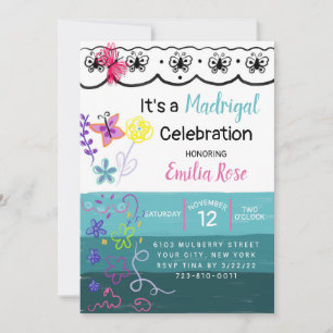 Fête de Madrigal Invitation d'anniversaire