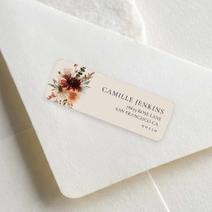 Fête de mariage champêtre avec des fleurs d'automn