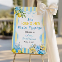 Fête de mariage Floral Bleu Rayure Main Squeeze