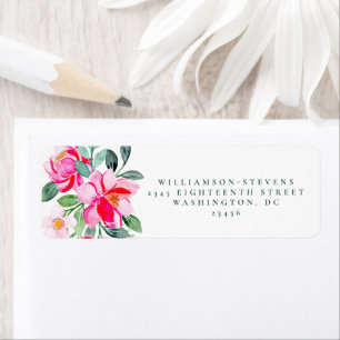 Fête de mariage Florale Aquarelle Rose Chaud Jaune