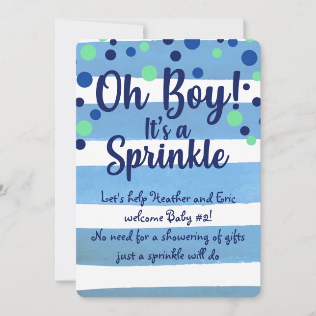 Fête de naissance - Invitation pour un garçon (Devant)