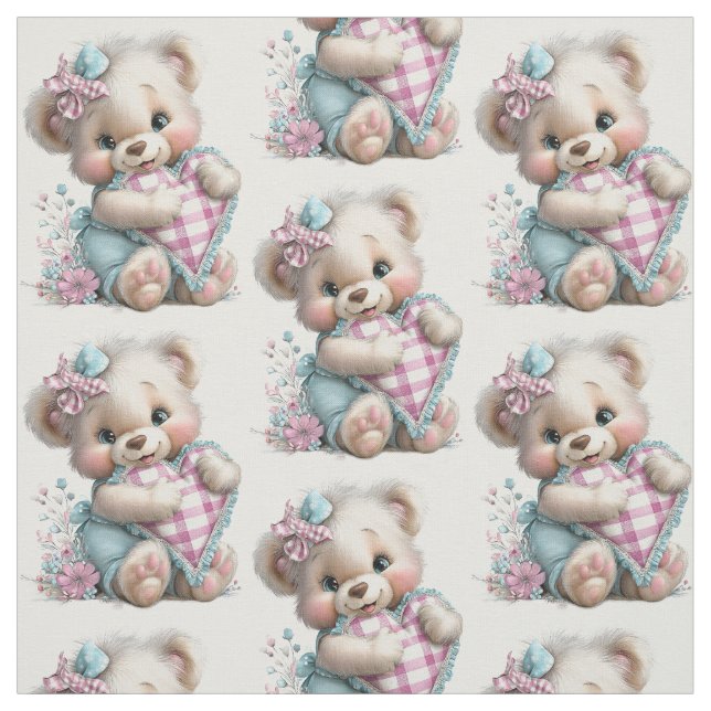 Fête de naissance ourson en tissu (Échantillon)