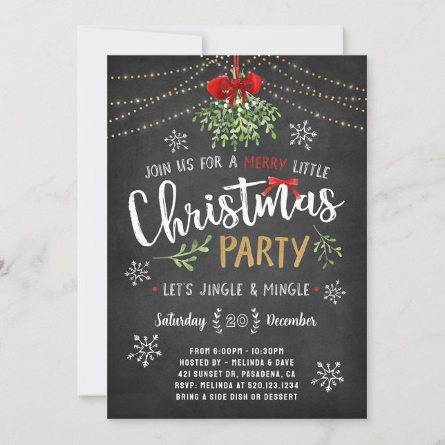 Fête de Noël Amis Invitation (Devant)