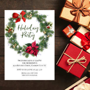 Fête de Noël avec Invitation verte