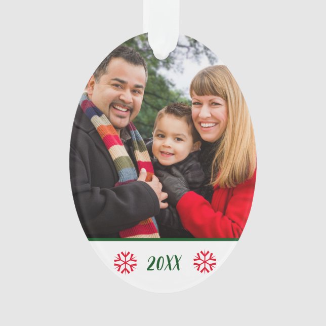 Fête de Noël avec photo de famille à deux faces (devant)
