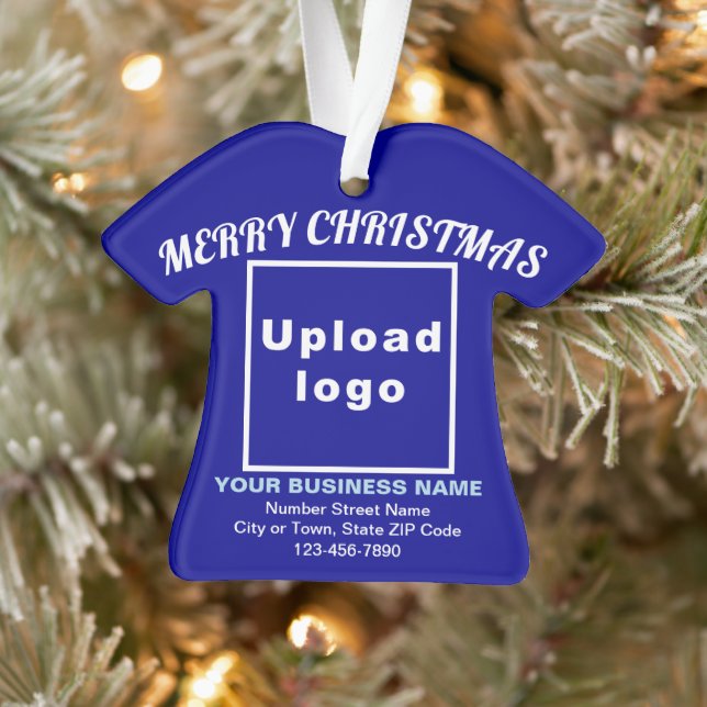 Fête de Noël bleu T-shirt forme acrylique (Arbre)