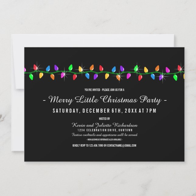 Fête de Noël classique Invitation (Devant)