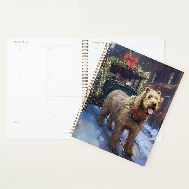Fête de Noël de Wheaten Terrier (Devant avec enveloppe)