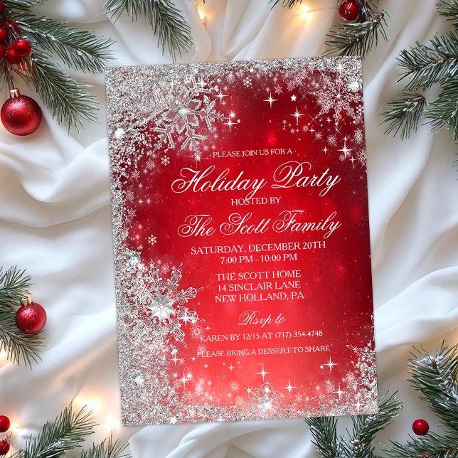 Fête de Noël d'hiver Invitation (Créateur téléchargé)