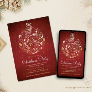 Fête de Noël Invitation à la fête de Noël