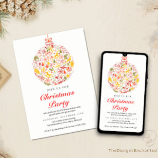Fête de Noël Invitation à la fête de Noël
