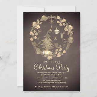 Fête de Noël Invitation à la fête de Noël