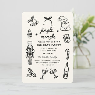 Fête de Noël Invitation de vacances Écriture manus