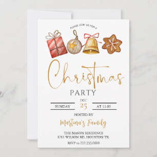 Fête de Noël Invitations Brunch de Noël