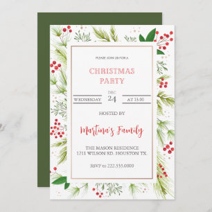 Fête de Noël Invitations Fête de Noël