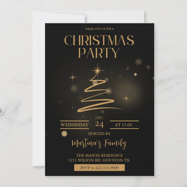 Fête de Noël Invitations Fête de Noël (Devant)