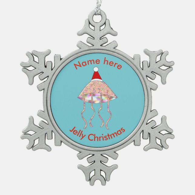 Fête de Noël Jellyfish Ornement personnalisé (Devant)