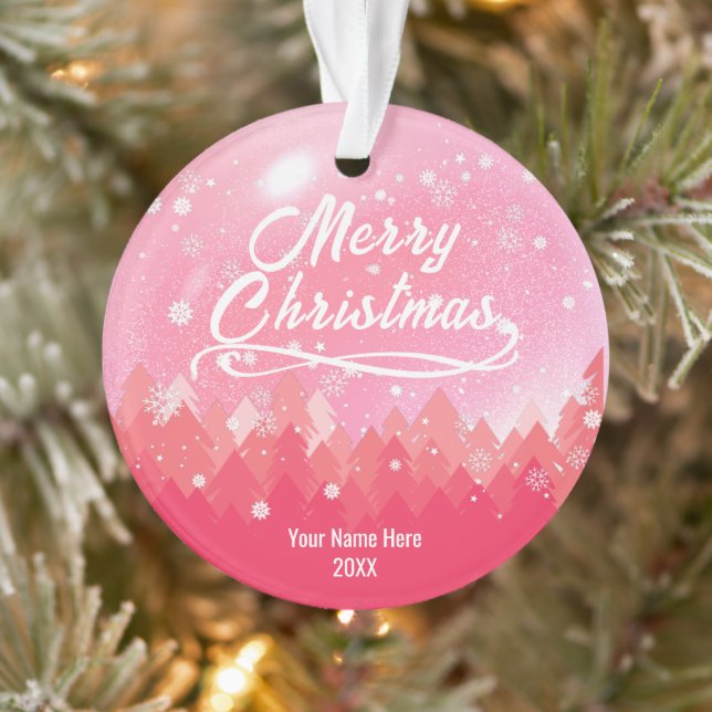 Fête de Noël Joyeux de la Forêt de Neige Rose (Arbre)