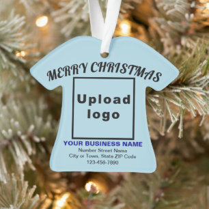 Fête de Noël Lumière Chemise Bleue Forme Acrylique