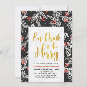 Fête de Noël Moderne, Cartes d'Invitation pour la 
