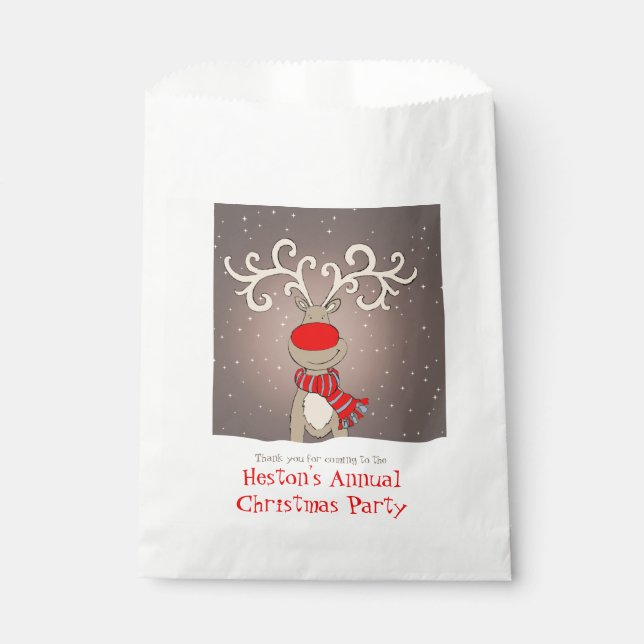 Fête de Noël personnalisée sacs de faveur (Devant)