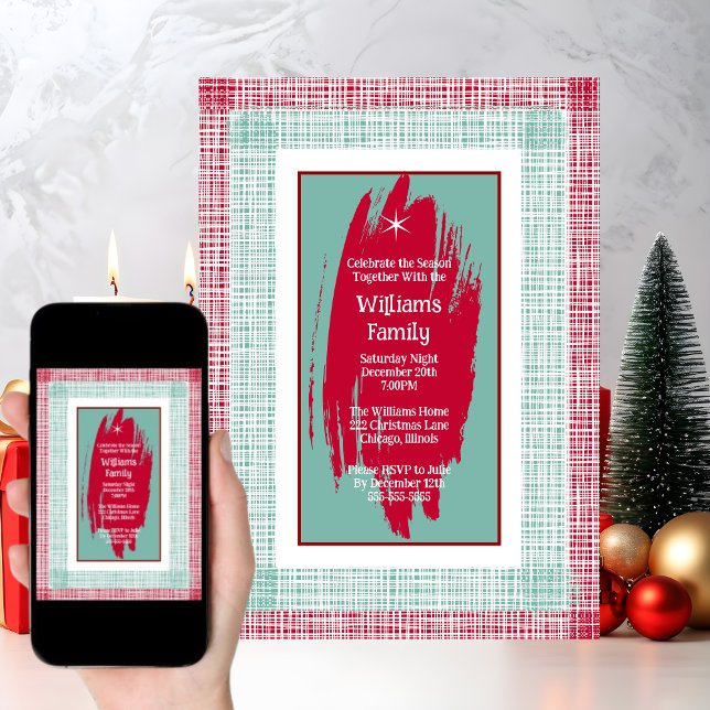 Fête de Noël Réunion étoile Invitation (Créateur téléchargé)