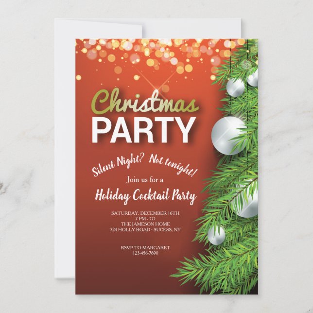 Fête de Noël trop Invitation (Devant)