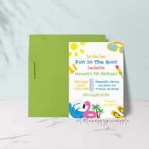 Fête de piscine d'été Invitation d'anniversaire