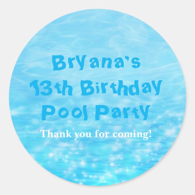 Fête de piscine Summer Beach Favoriser Stickers (Devant)