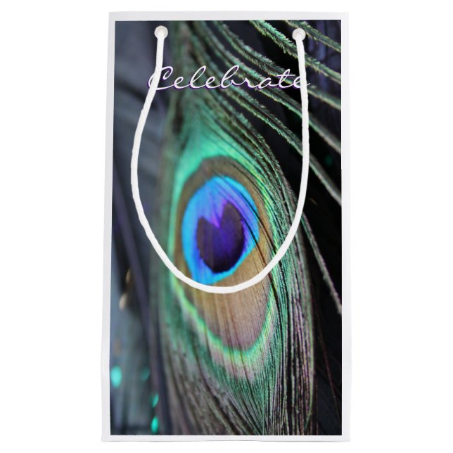 Fête de plumes de paon Favoriser les sacs cadeaux  (Devant)