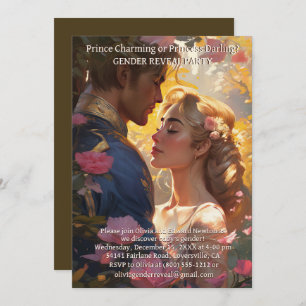 Fête de révélation de genre Invitations Prince ou 