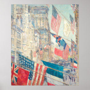 Fête des Alliés - Poster d'art de Childe Hassam