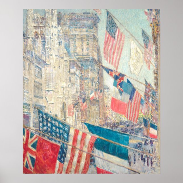 Fête des Alliés - Poster d'art de Childe Hassam (Devant)